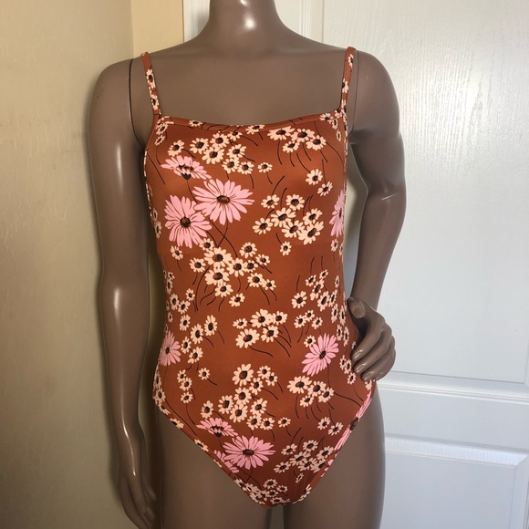 Madewell Other - Madewell Second Wave Daisy Print Back Tie Swimsuit